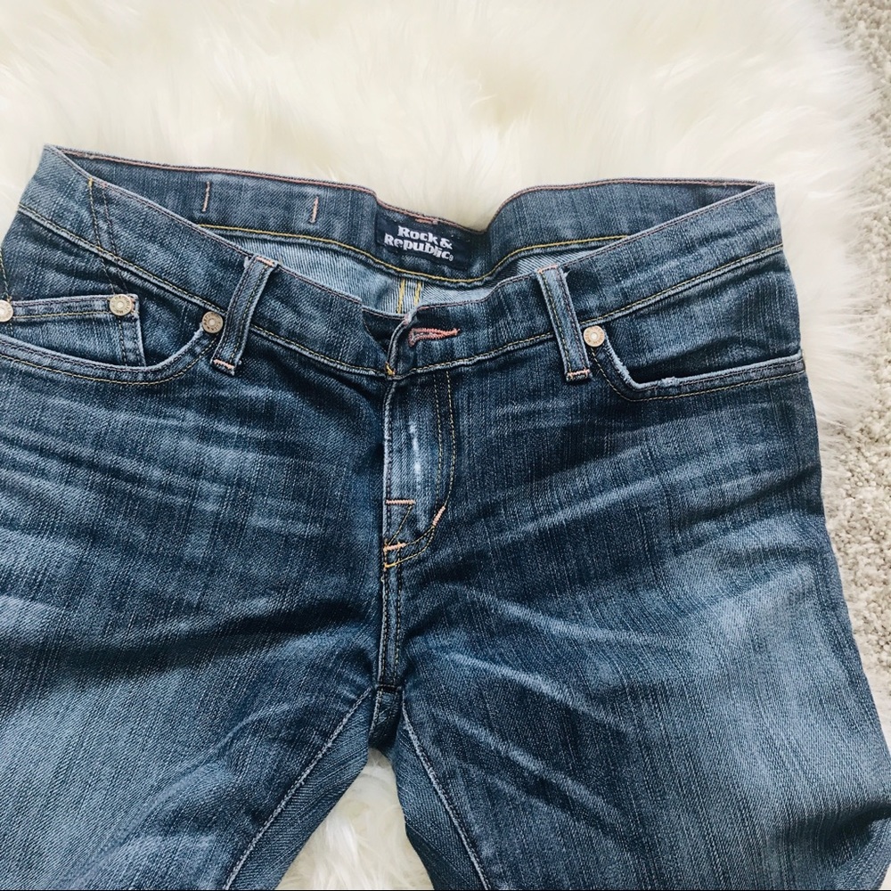 Rock & Republic Low Rise Flare Jeans Y2K - Picture 4 of 7